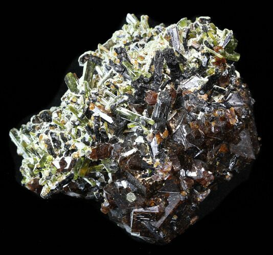 Garnet Cluster with Feldspar and Epidote - Pakistan #38730